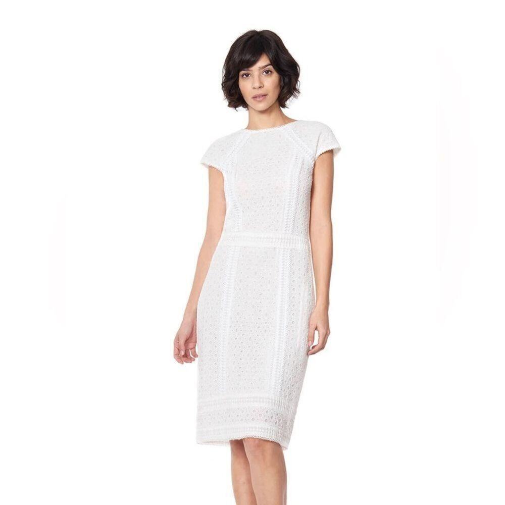 NWT TADASHI SHOJI AWARA‎ EMBROIDERY EYELET DRESS SIZE 12